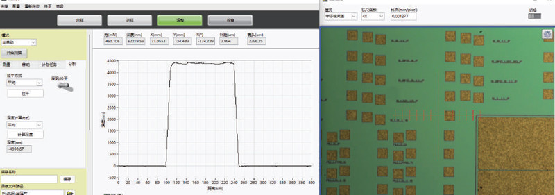 使用臺階儀測金屬片